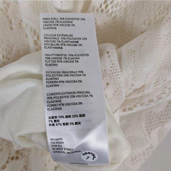 Anthropologie Cream Lace Shirt Women's XS - Picture 4 of 10